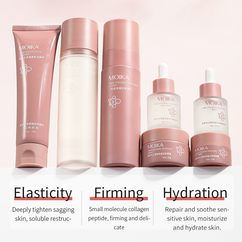 OEM Greatest-Promoting 100% Natural Facial Care Set for Whitening and Brightening: Collagen Trio for Rejuvenated Pores and skin